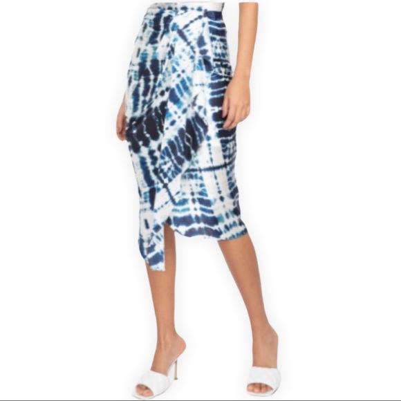 Generation Love Indigo Tie Dye Nia Silk Skirt (M) - Picture 2 of 13